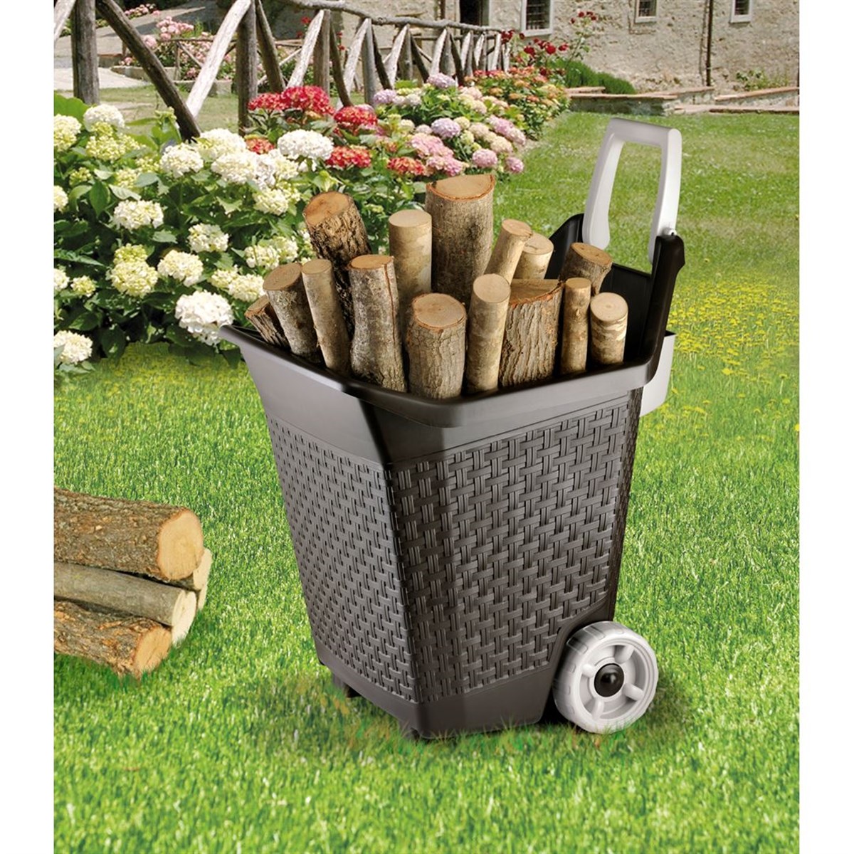 Bama Çok Amaçlı Plastik Bahçe Arabası 76 Lt Kahverengi Bama