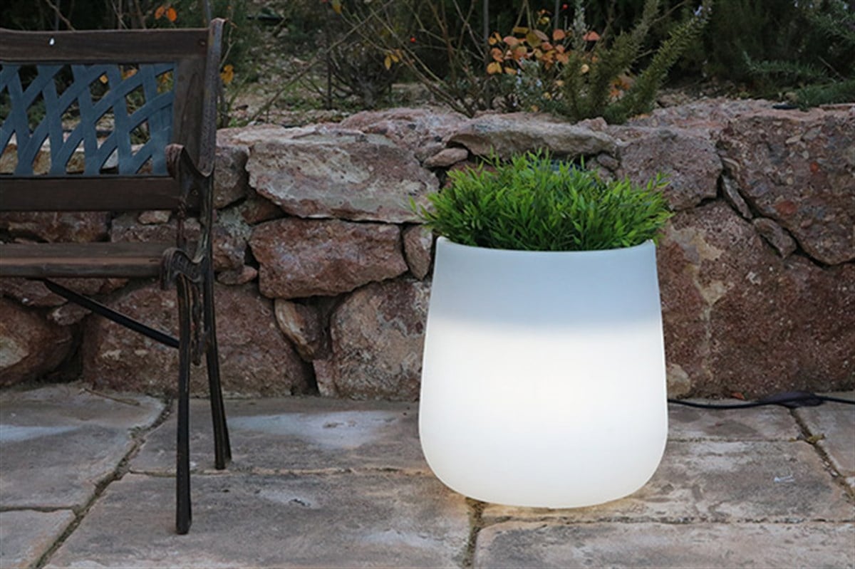 Camelia 40 Solar Led Aydınlatmalı Saksı