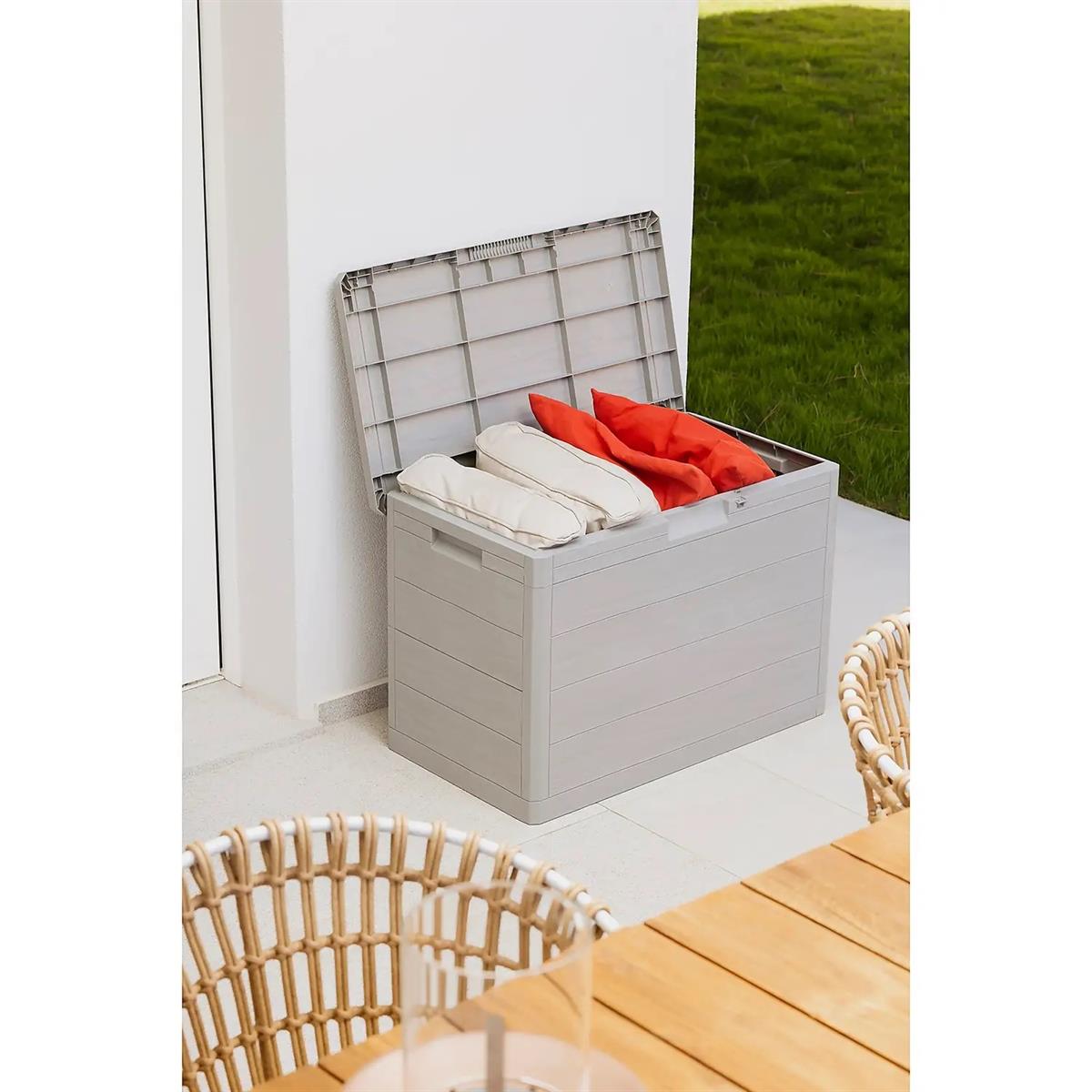MULTIBOX WOODY'S 160 - Bahçe depolama Sandığı-Gri