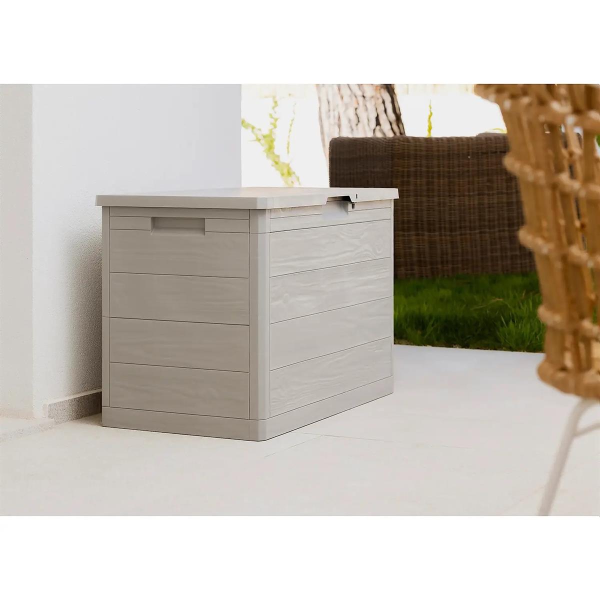 MULTIBOX WOODY'S 160 - Bahçe depolama Sandığı-Gri