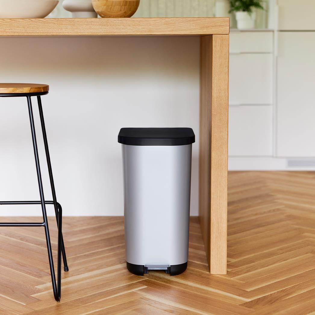 Ribo Pedal Bin 35Lt  Metalik Gri