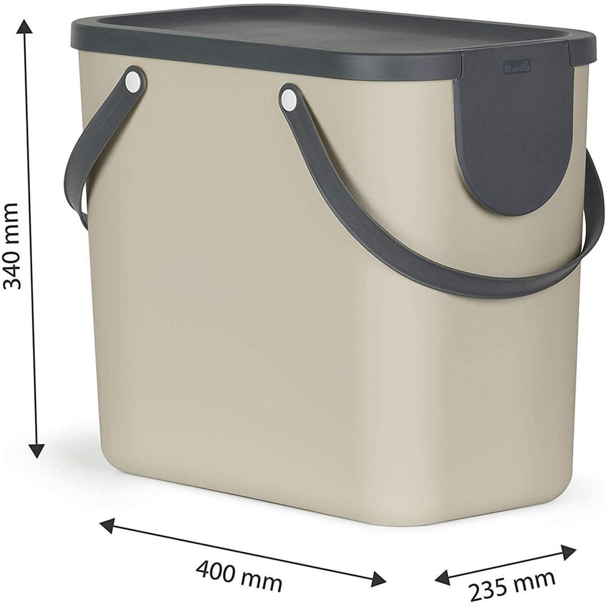 Rotho Albula Çöp Kutusu 25L Bej