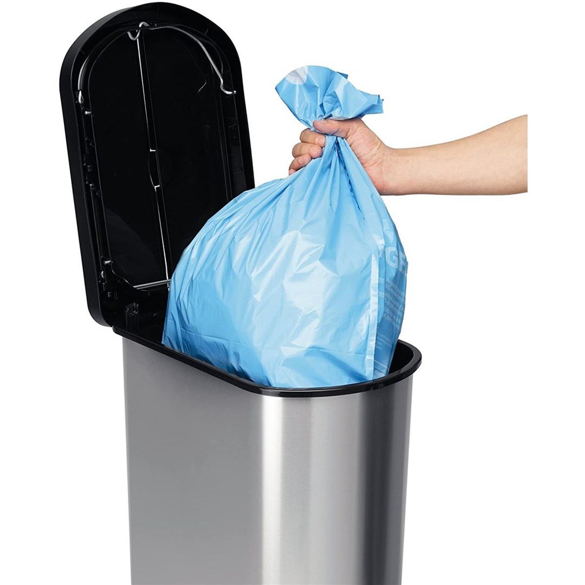 Rotho Paso Pedallı Çöp Kovası 50 Litre Metalik Gri