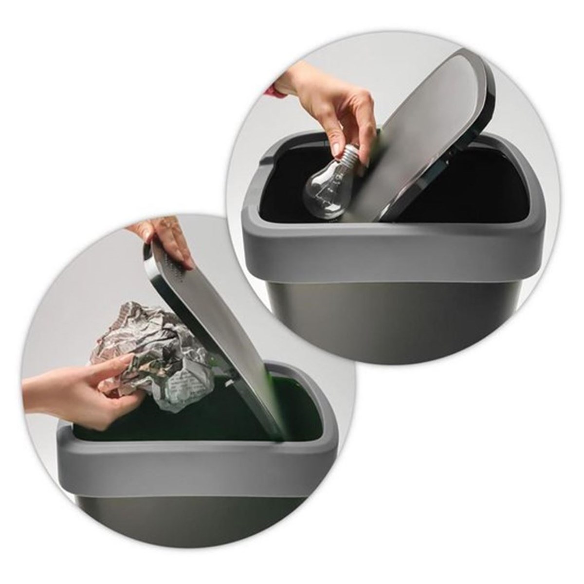 Rotho Swing Çöp Kutusu 25L Koyu Gri