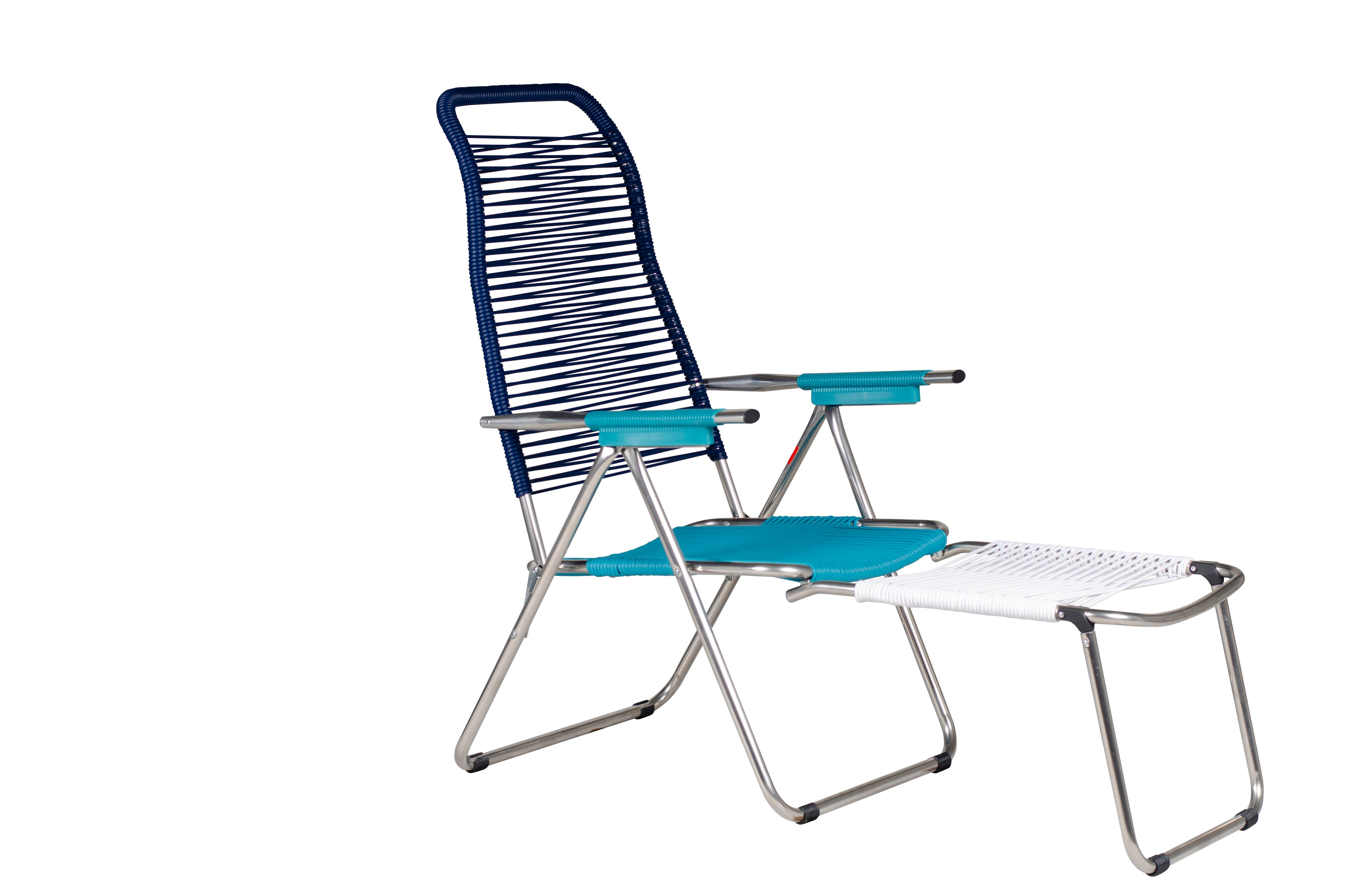 Spaghetti Uzanma Koltuğu - Mavi/Türkuaz/Beyaz/Türkuaz