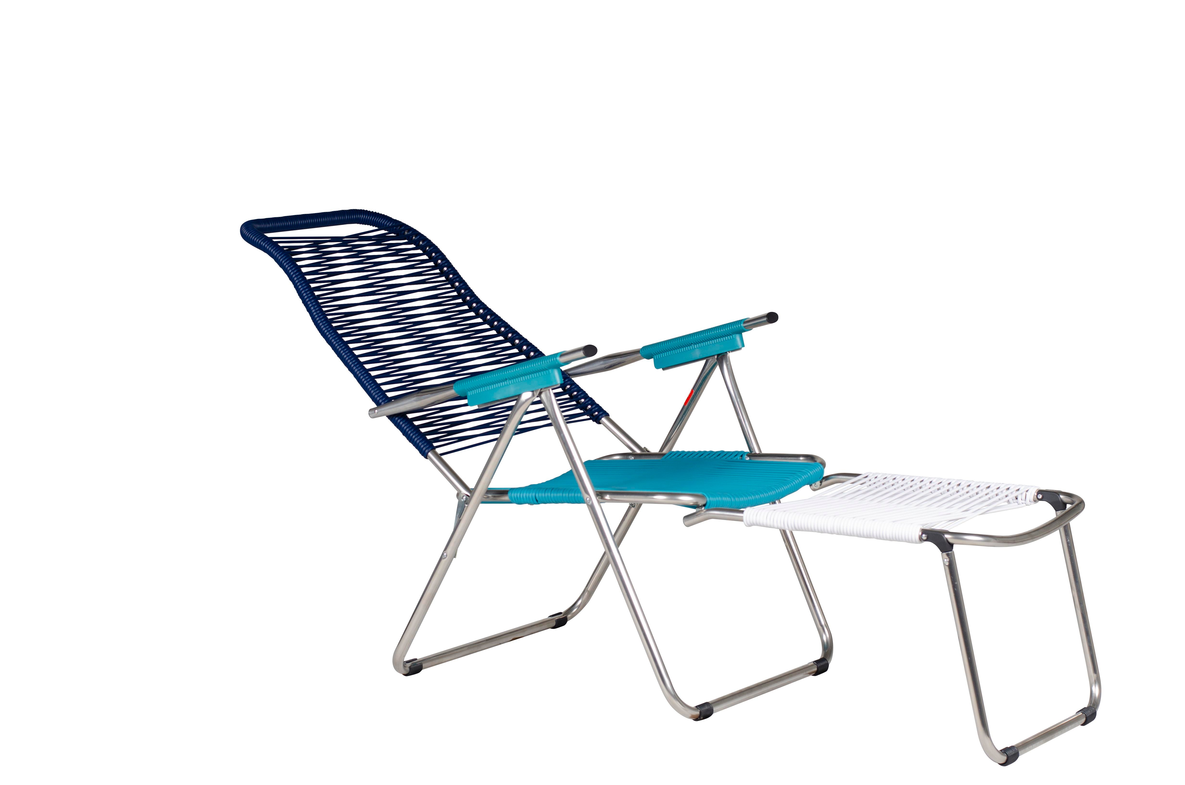 Spaghetti Uzanma Koltuğu - Mavi/Türkuaz/Beyaz/Türkuaz