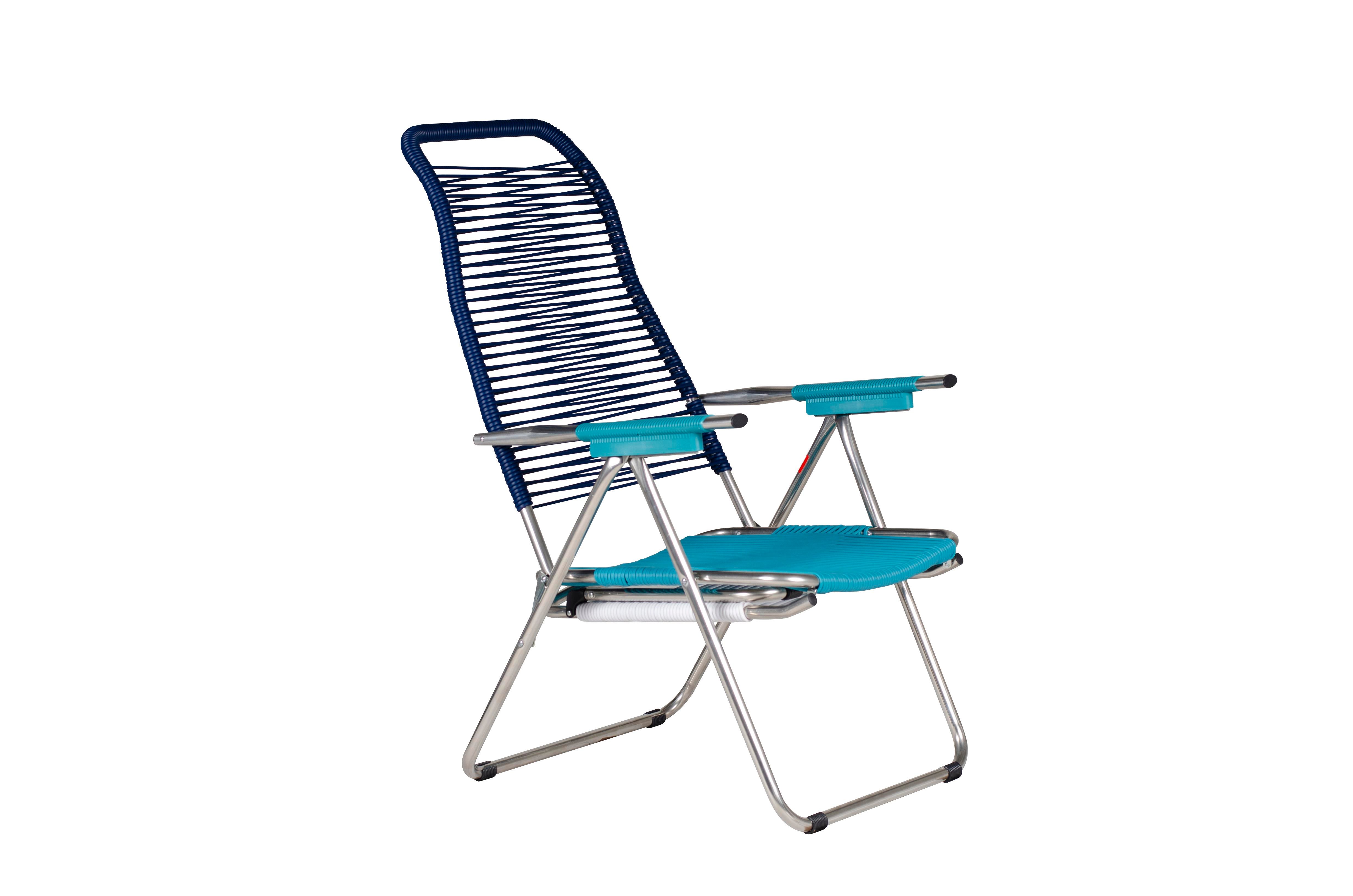 Spaghetti Uzanma Koltuğu - Mavi/Türkuaz/Beyaz/Türkuaz