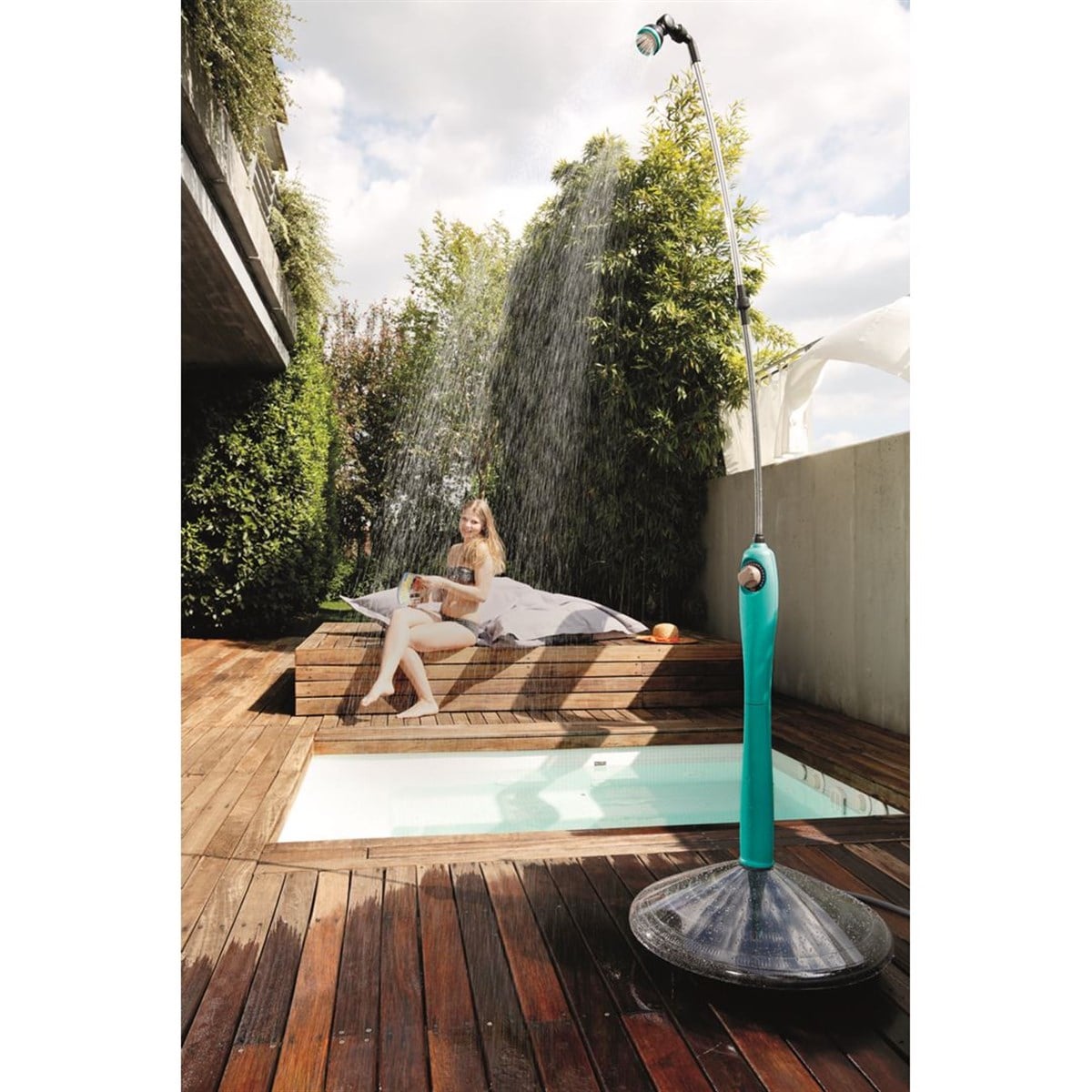 Sunny Style Premium Solar Shower, Bahçe Duş Seti, Mavi
