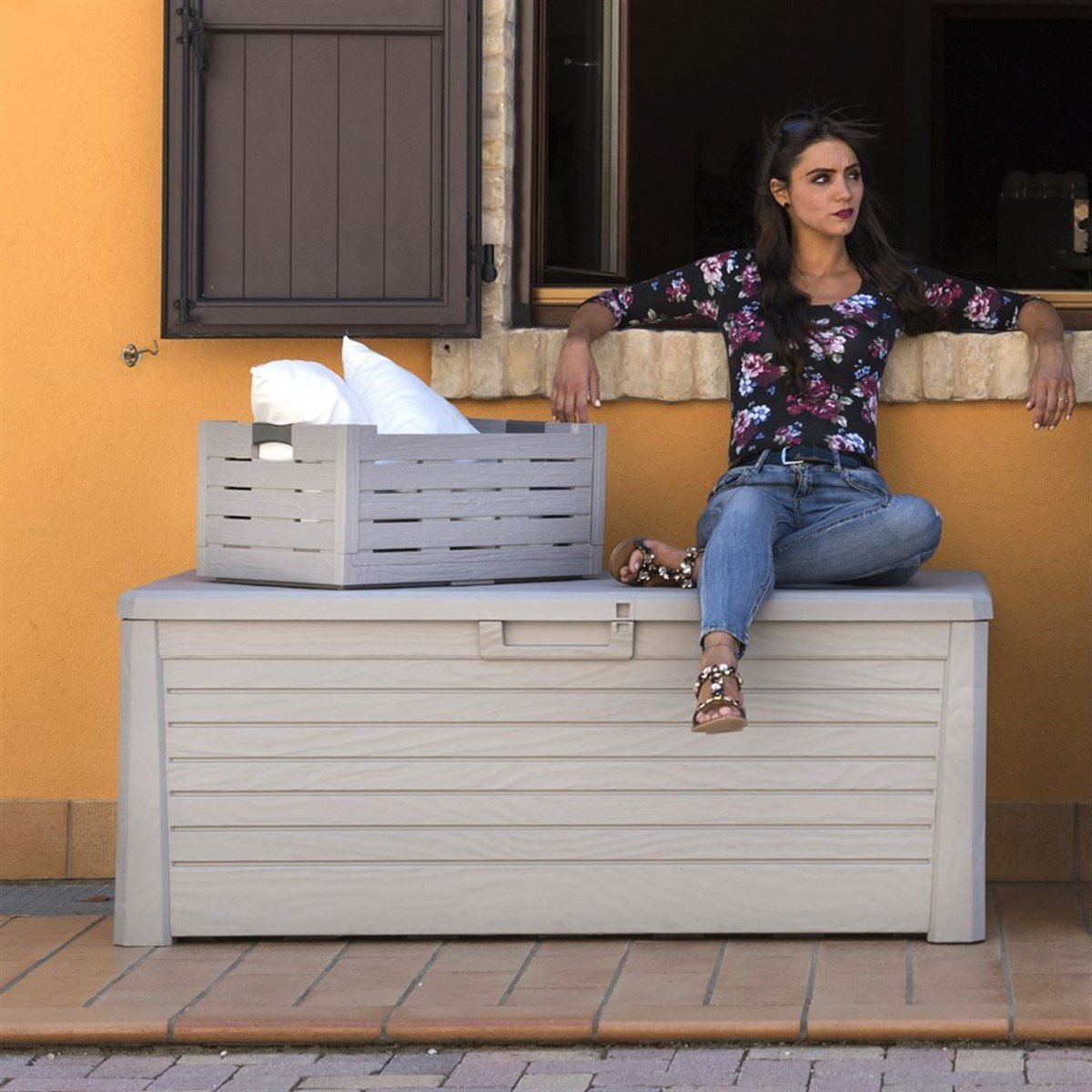 Toomax Florida 550L Bahçe, Balkon, Depolama Sandığı, Dolabı Gri