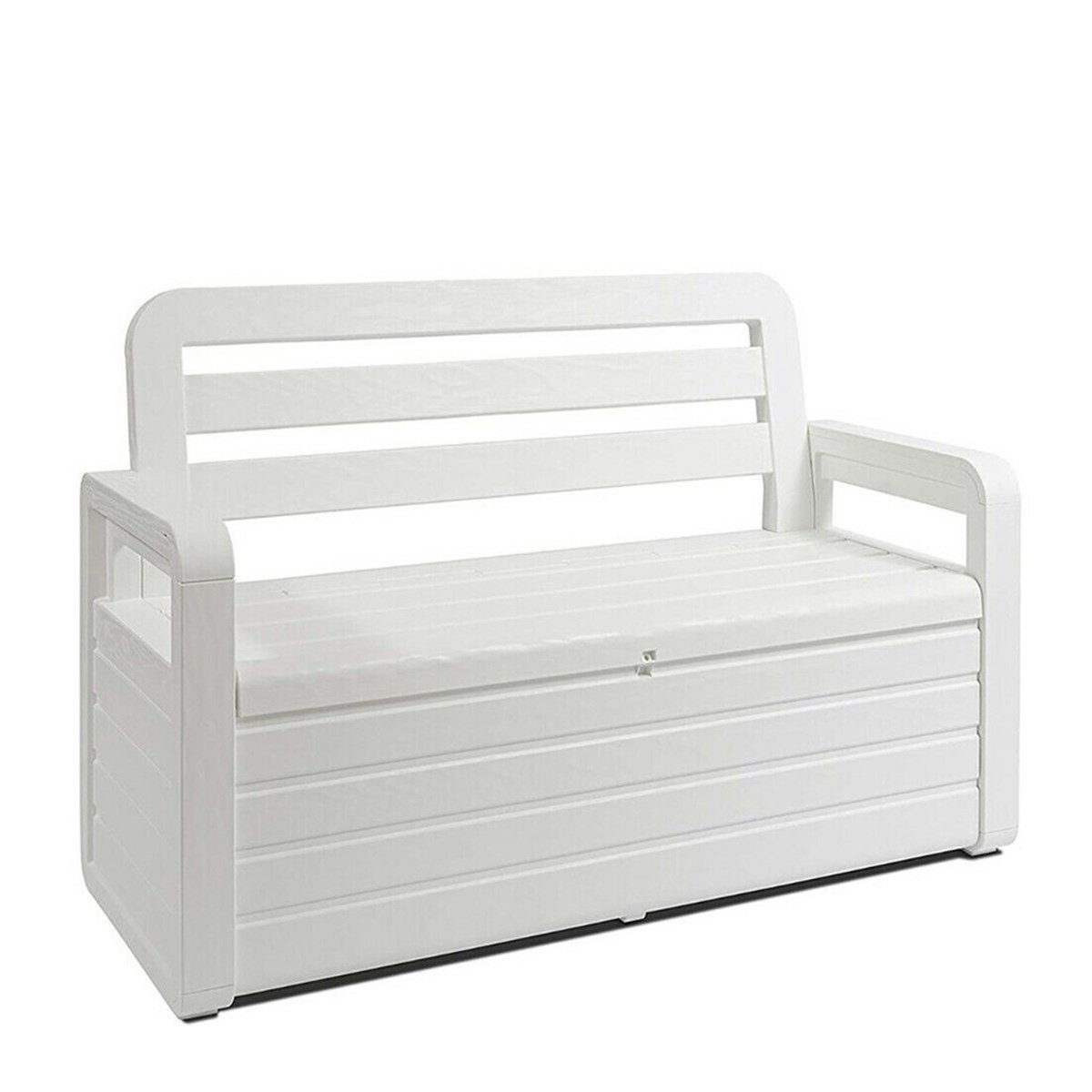 Toomax Forever Spring Sandıklı Bahçe Bankı Bahçe Depolama Sandığı 270L Beyaz
