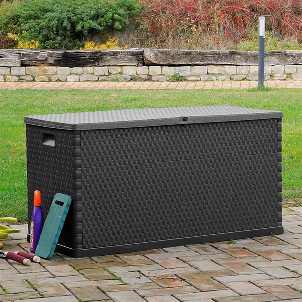 Toomax Rattan Antrasit Bahçe, Balkon, Depolama Sandığı, Dolabı 420L