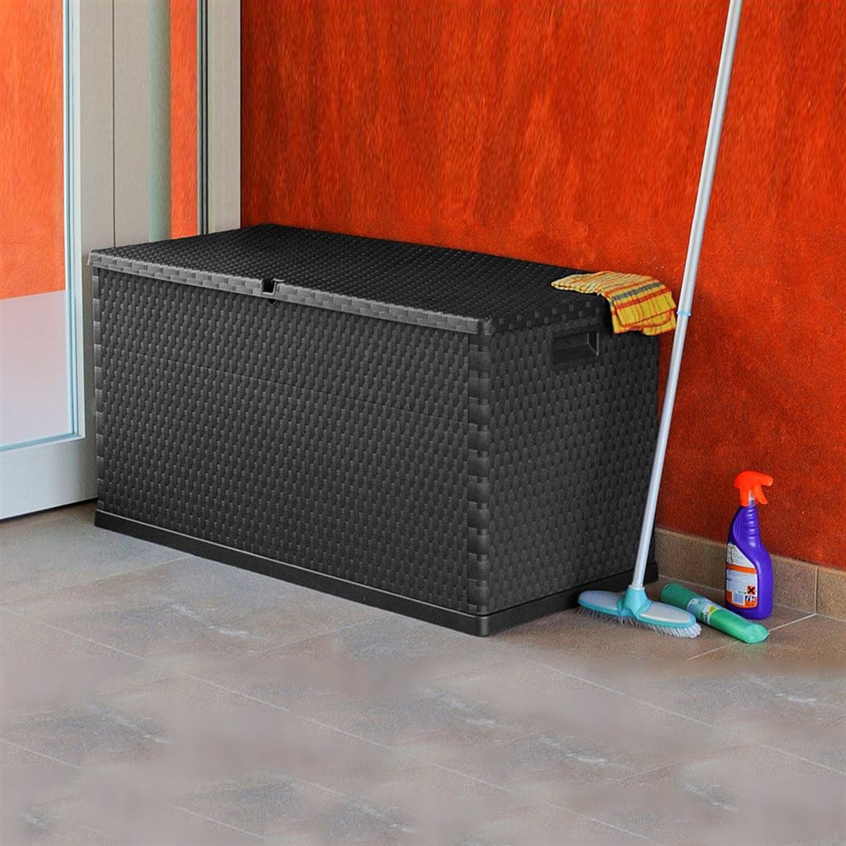 Toomax Rattan Antrasit Bahçe, Balkon, Depolama Sandığı, Dolabı 420L