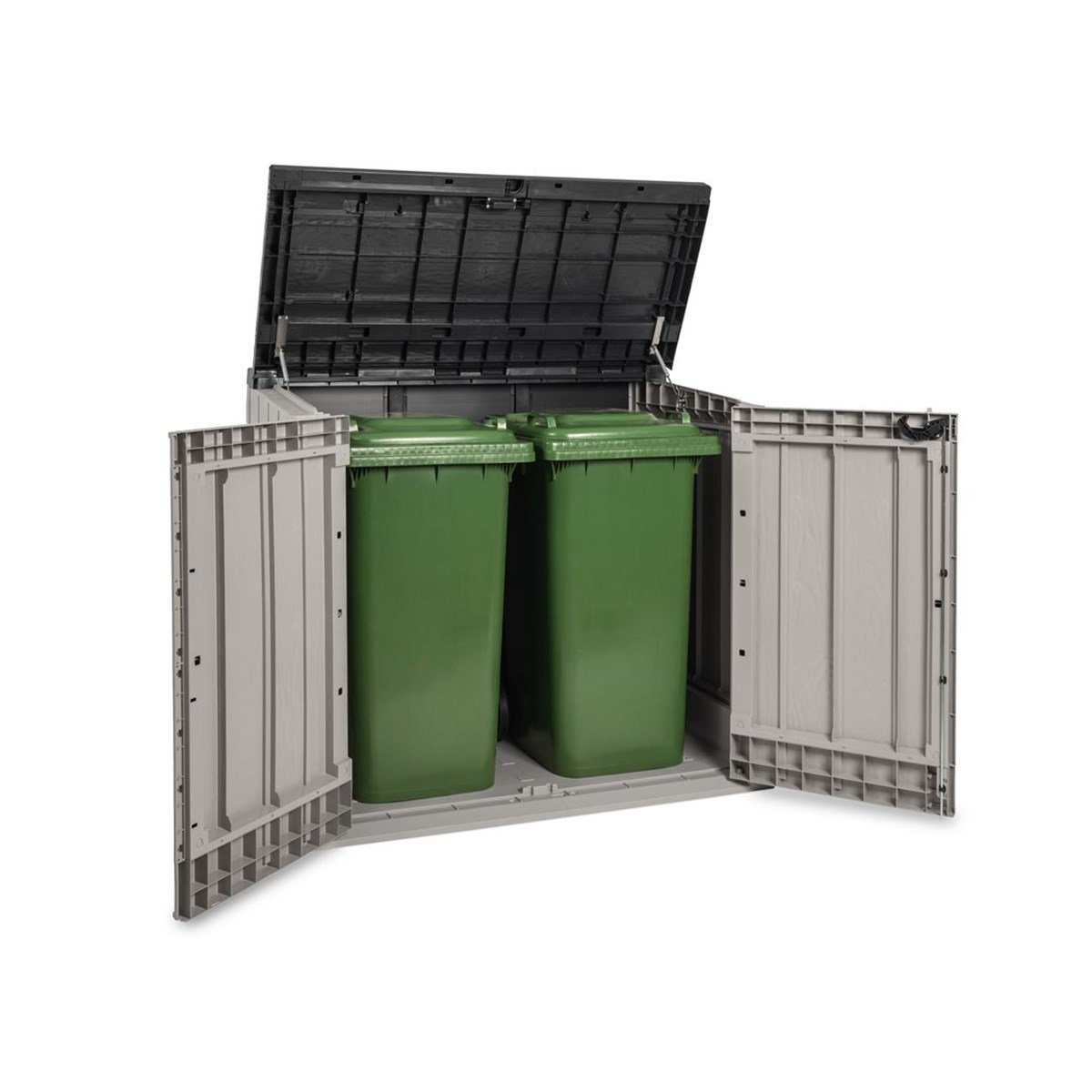 Toomax Storer Plus XL 1330Lt Bahçe Depolama Dolabı, Bahçe Depolama Sandığı, Plastik Dolap Gri/Antrasit