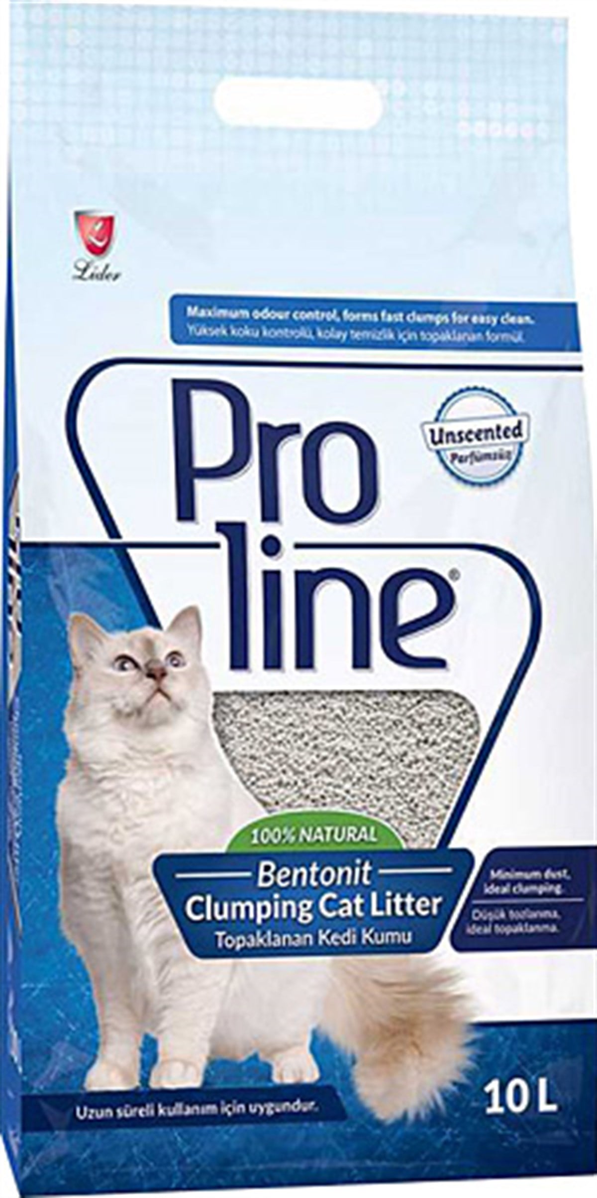 Proline Kokusuz Bentonit Topaklanan Kedi Kumu 10 lt
