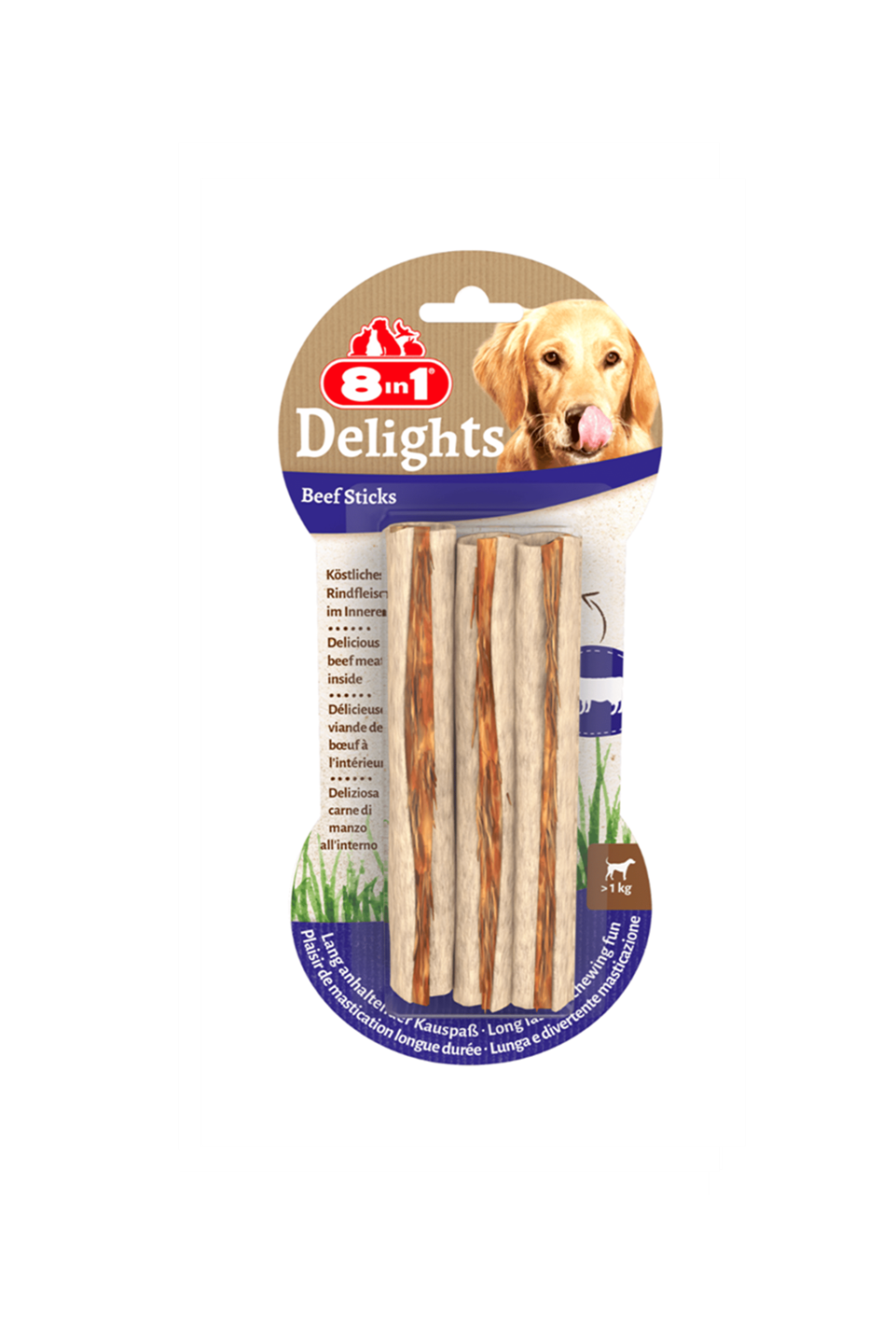 8in1 Delights Beef Sticks Biftekli Köpek Ağız Bakımı Çubuk Kemik 75 Gr