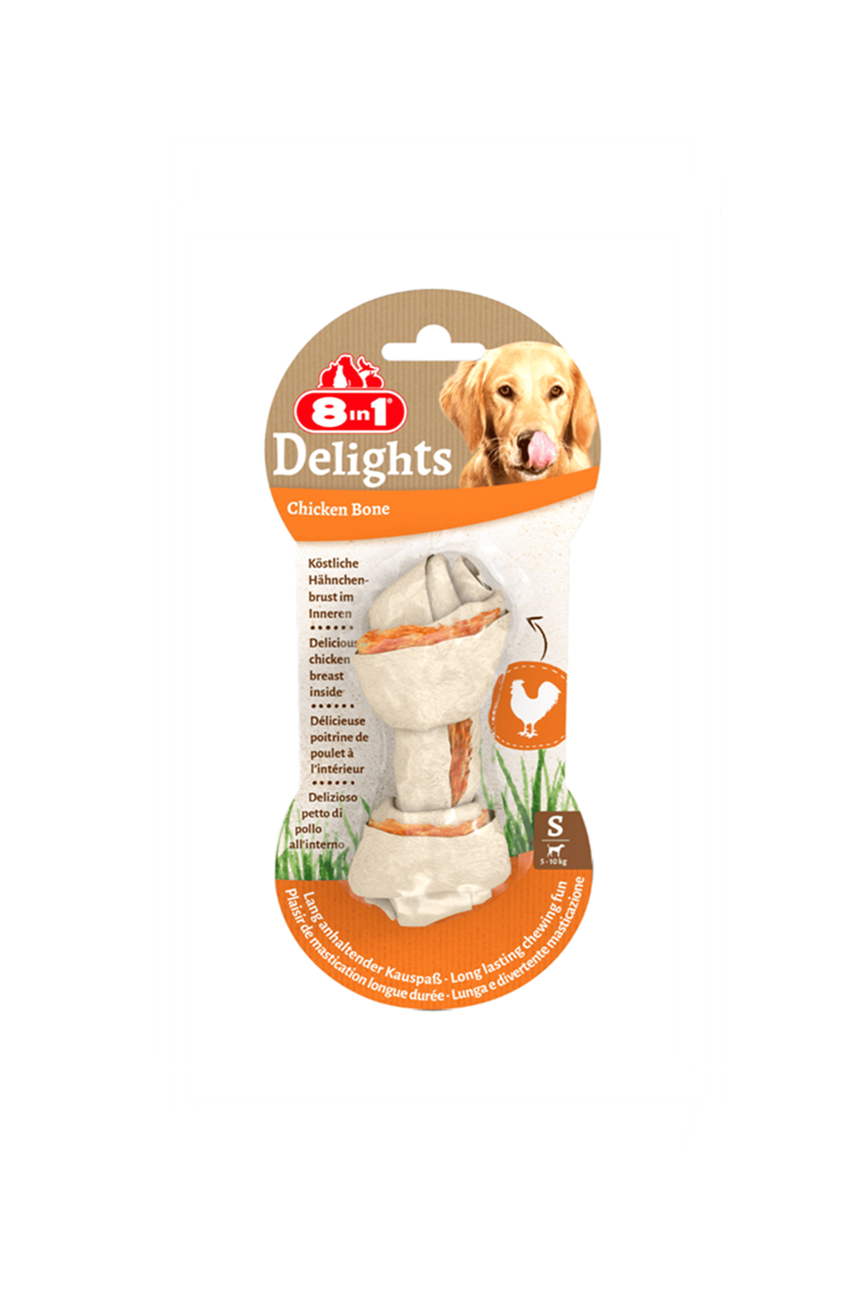 8in1 Delights Chicken Bone Small Tavuklu Köpek Ağız Bakım Düğüm Kemiği 35 Gr