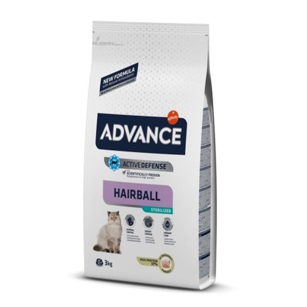 Advance Hairball Hindili Kısırlaştırılmış Kedi Maması 3 Kg