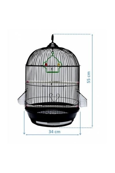 Best Cage Silindir Salon Kuş Kafesi - 1. Kalitede İthal Üründür 34X53 Cm