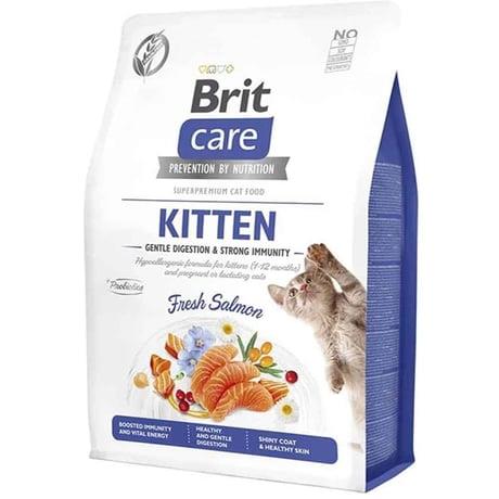 Brit Care Gentle Digestion & Strong Immunity Somonlu Tahılsız Yavru Kedi Maması 2kg