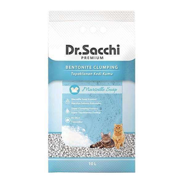 Dr.Sacchi Süper Emici Marsilya Sabunlu Topaklanan Bentonit Kedi Kumu