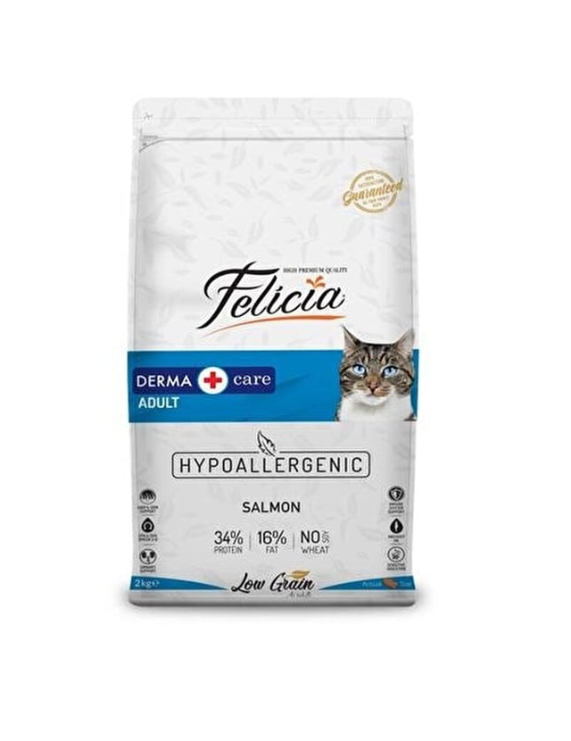 Felicia Düşük Tahıllı Hipoalerjenik Somonlu Yetişkin Kedi Maması 2Kg