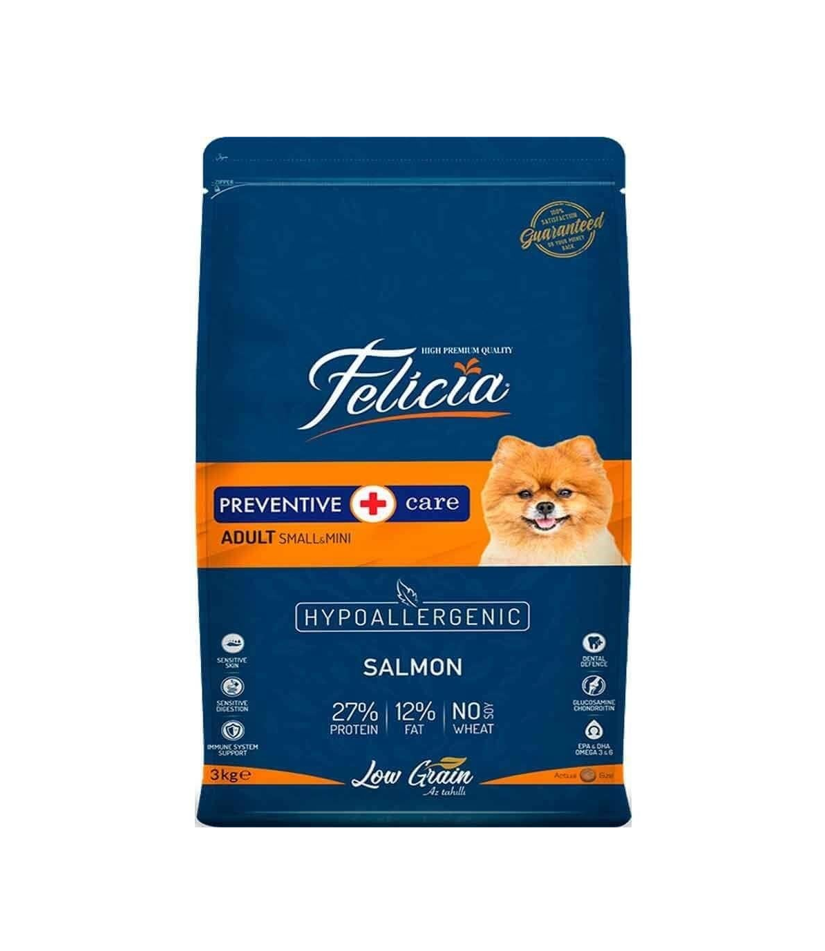 Felicia HypoAllergenic Somonlu Küçük Irk Düşük Tahıllı Yetişkin Köpek Maması 3kg