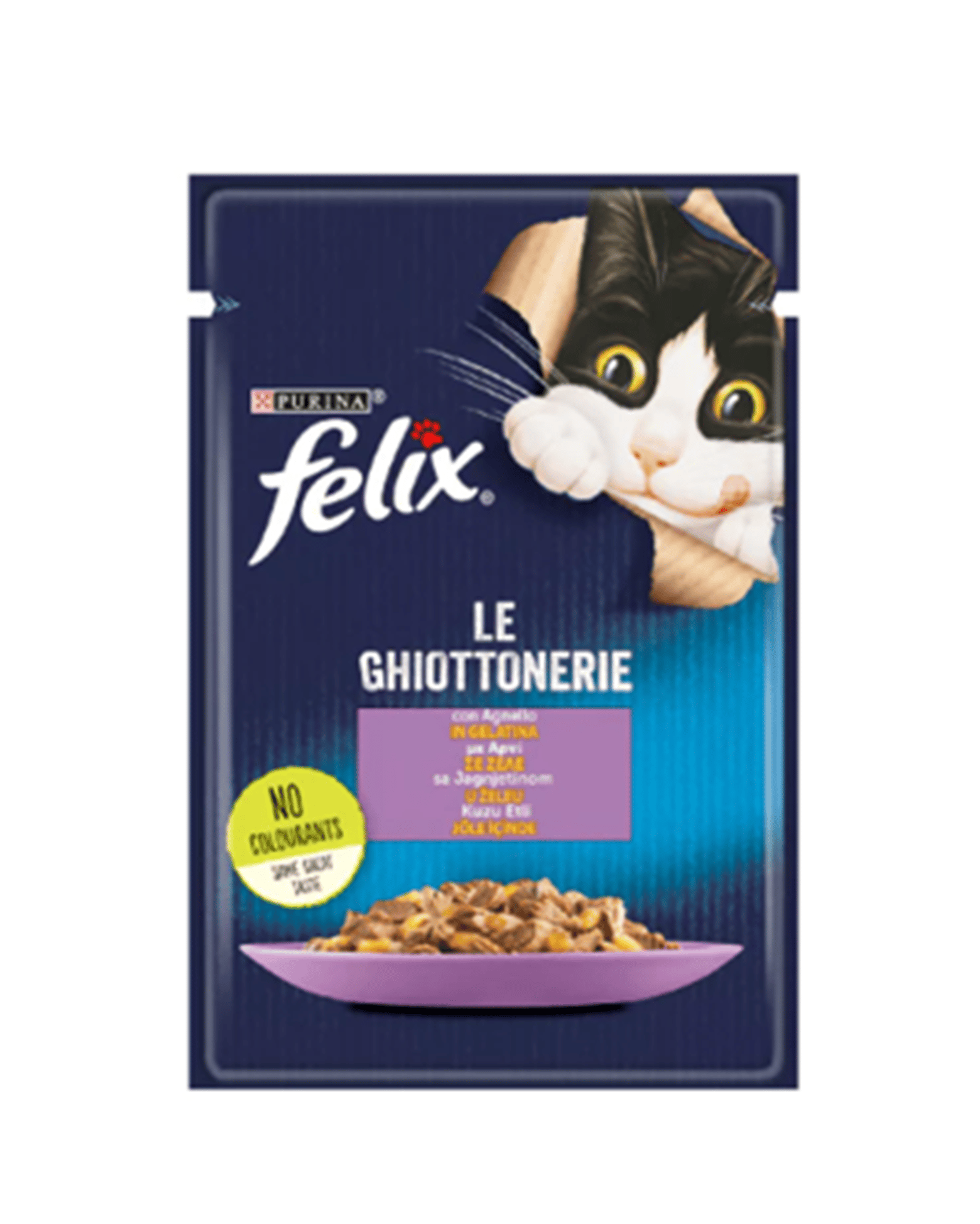Felix Pouch Le Ghiottonerie Kuzu Etli Yaş Kedi Maması 85 Gr