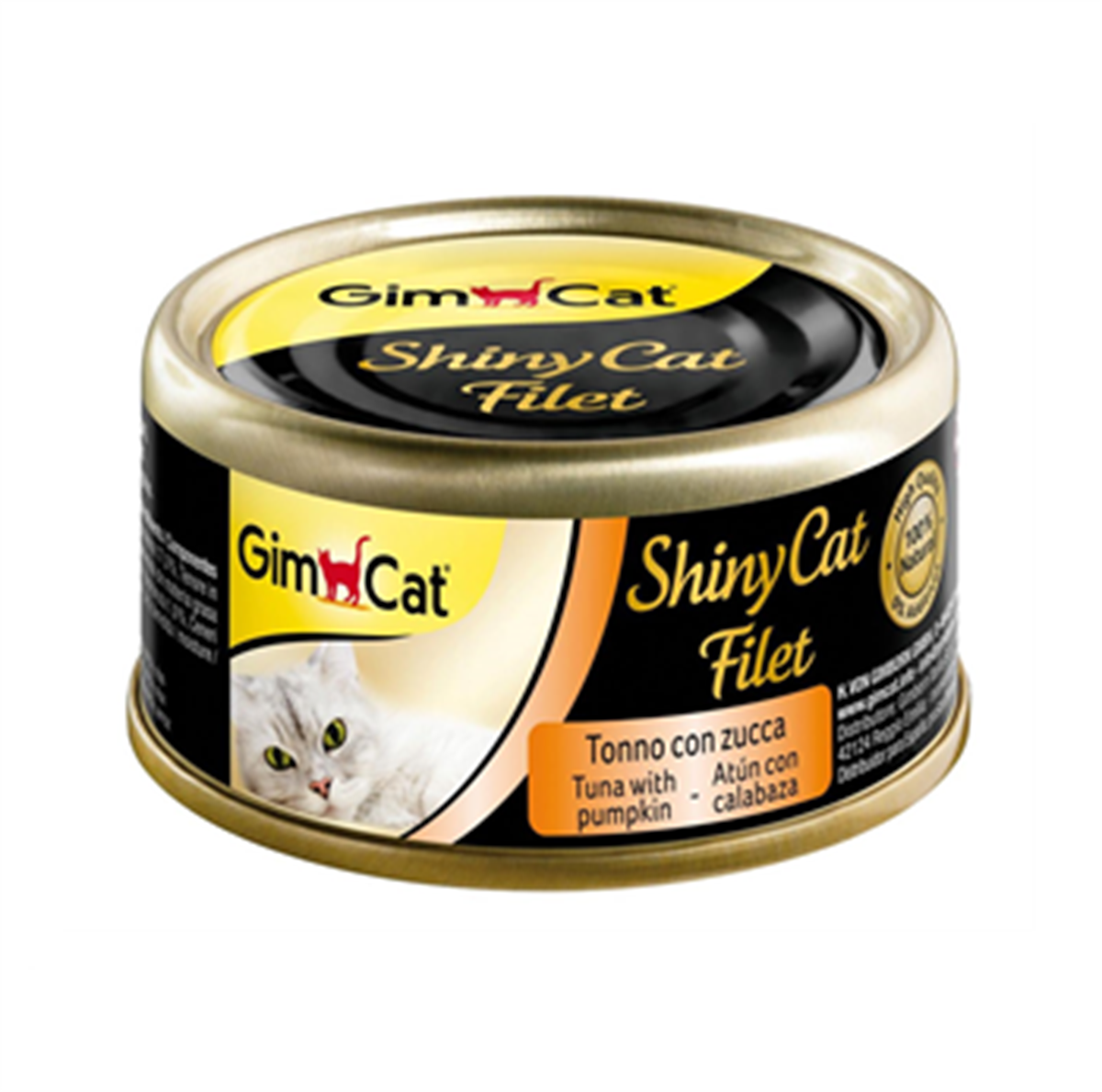 GimCat ShinyCat Ton ve Balkabağı Kıyılmış Fileto Kedi Konservesi 70 Gr