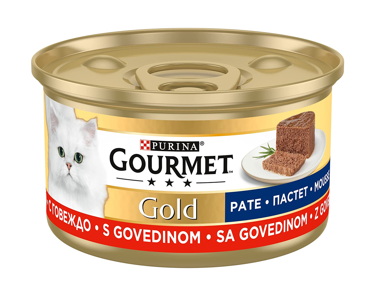 Gourmet Gold Kıyılmış Sığır Etli Kedi Konservesi 85gr