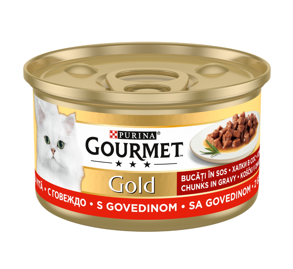 Gourmet Gold Soslu Parça Sığır Etli Kedi Konservesi 85 gr