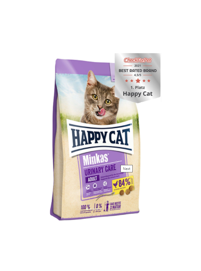 Happy Cat Minkas Urinary Tavuklu Yetişkin Kedi Maması 10 Kg