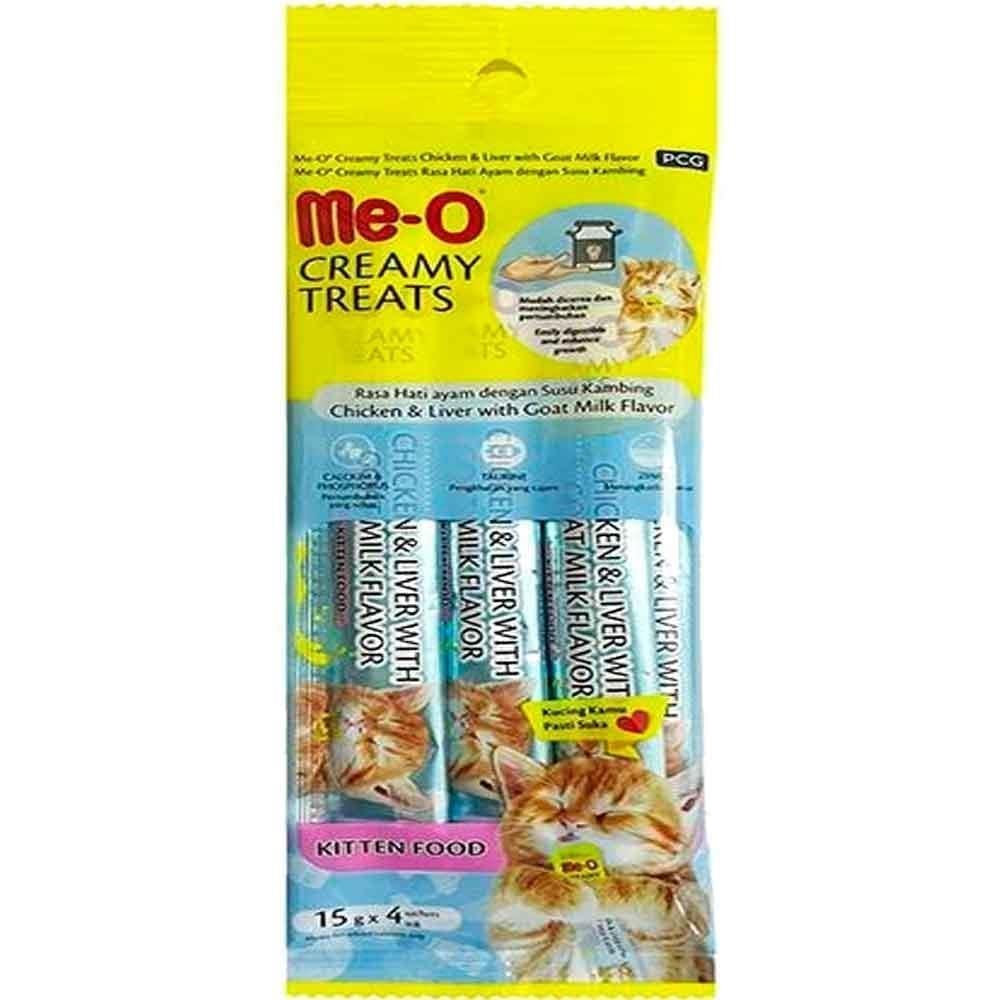Meo Yavru Kedi Ödülü Tavuklu Ciğerli ve Keçi Sütlü 4x15 gr