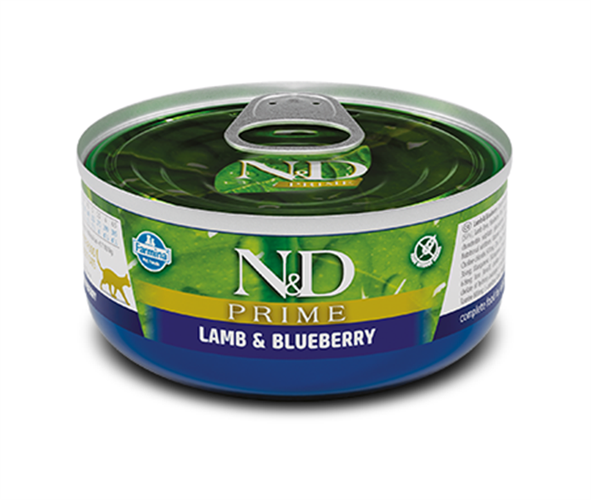 ND Prime Kuzu Etli ve Yaban Mersinli Tahılsız Yetişkin Kedi Konservesi 70 Gr