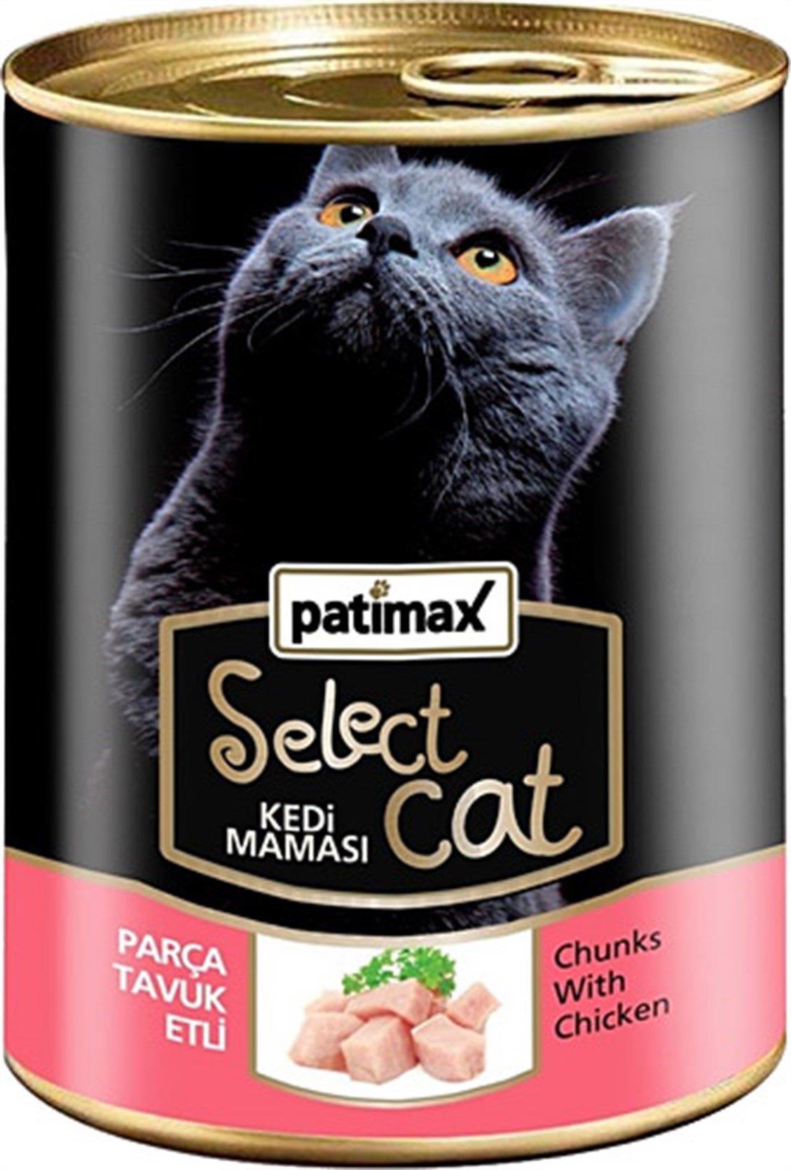 Patimax Select Cat Parça Tavuk Etli 400 gr Yetişkin Kedi Konservesi