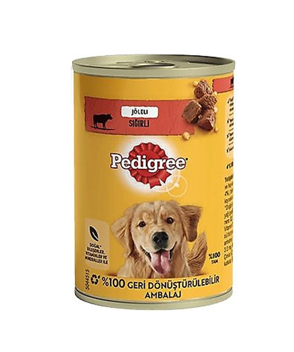 Pedigree Biftekli Parça Etli Konserve Yetişkin Köpek Maması 400 Gr. 1 Adet