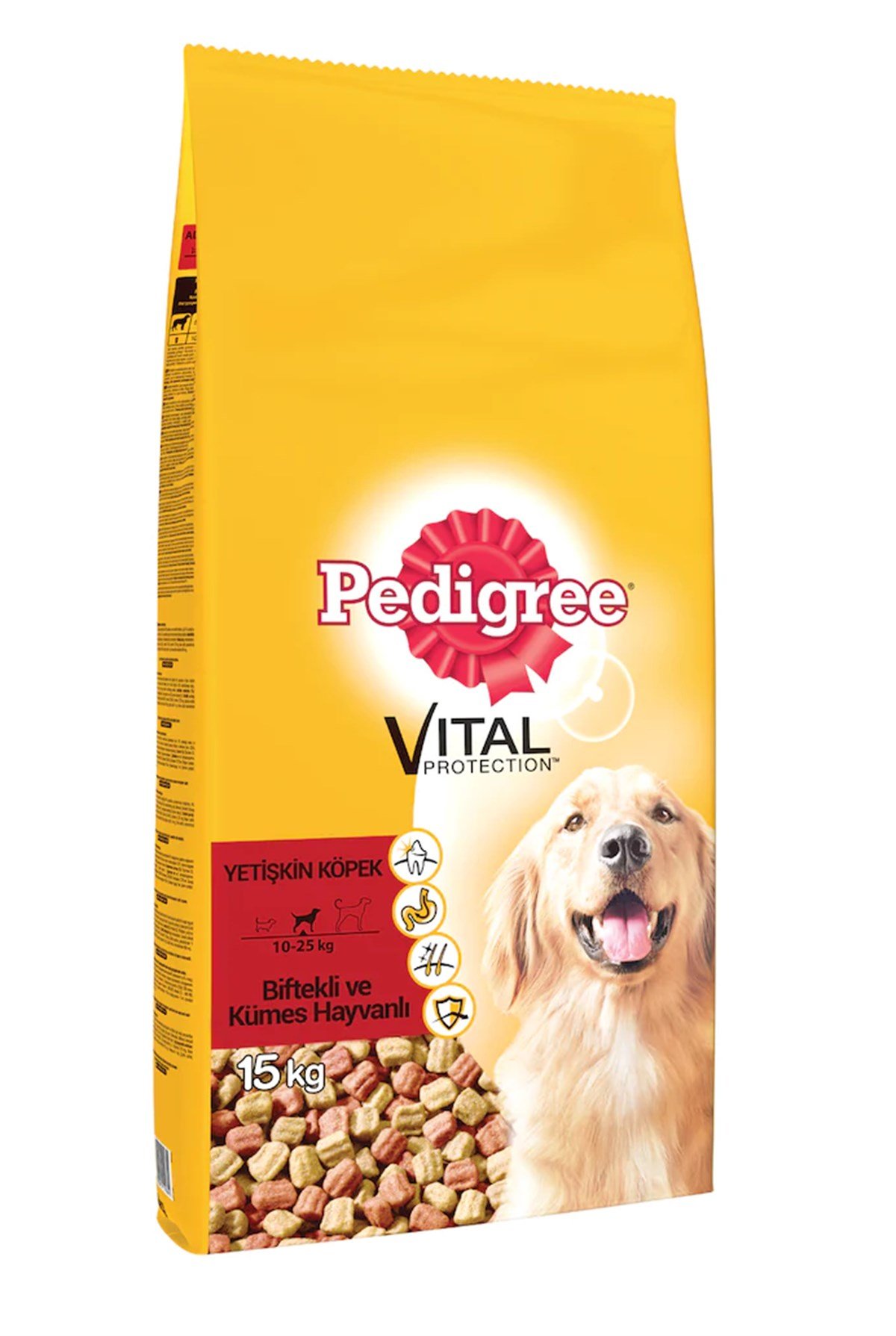 Pedigree Biftekli ve Kümes Hayvanlı Yetişkin Kuru Köpek Maması 15 Kg