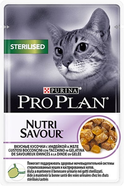 Pro Plan Kısırlaştırılmış Hindili Kedi Pouch  Konservesi 24X85Gr