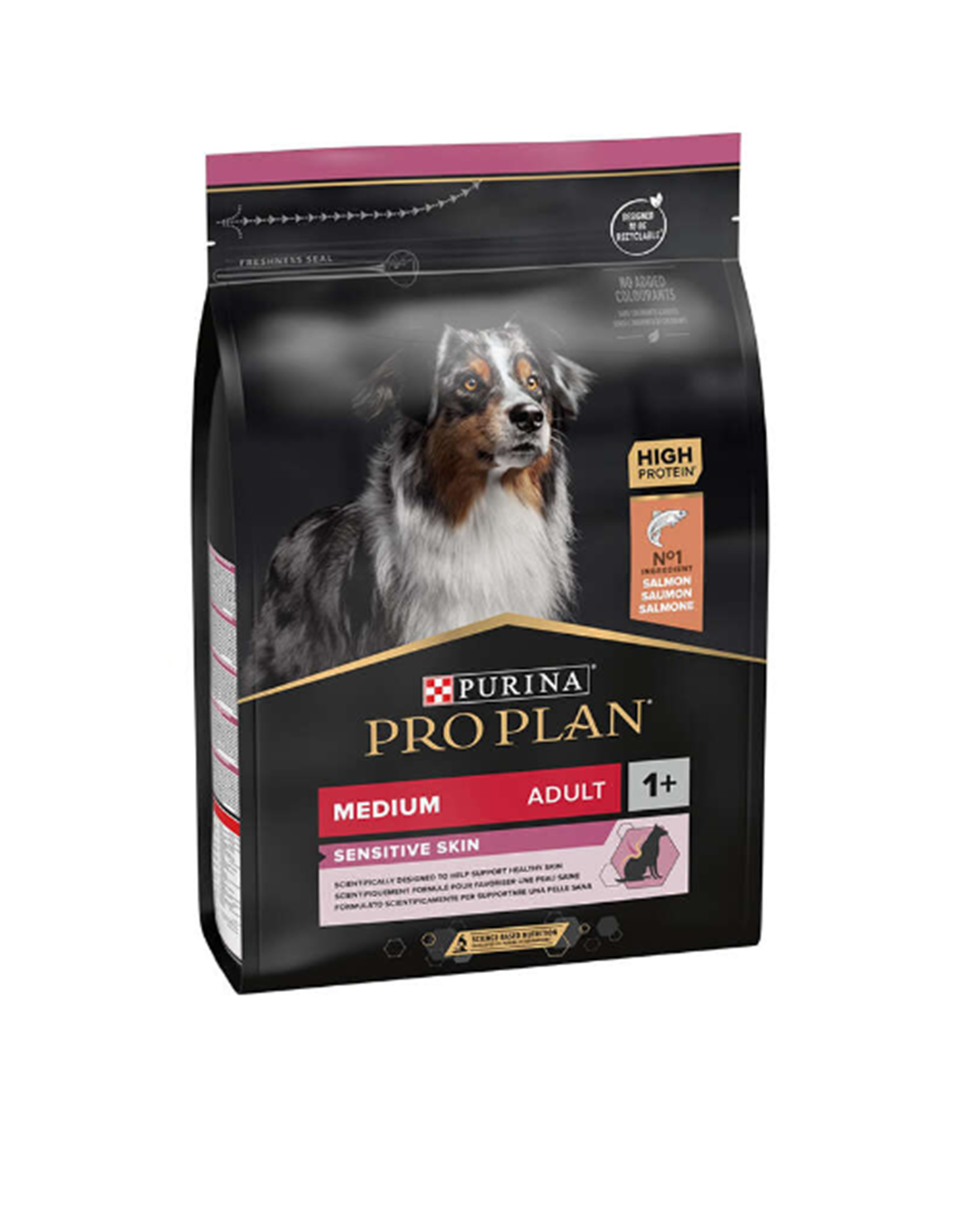 Pro Plan Medium Adult Sensitive Skin Somonlu ve Pirinçli Yetişkin Orta Irk Köpek Maması 3kg