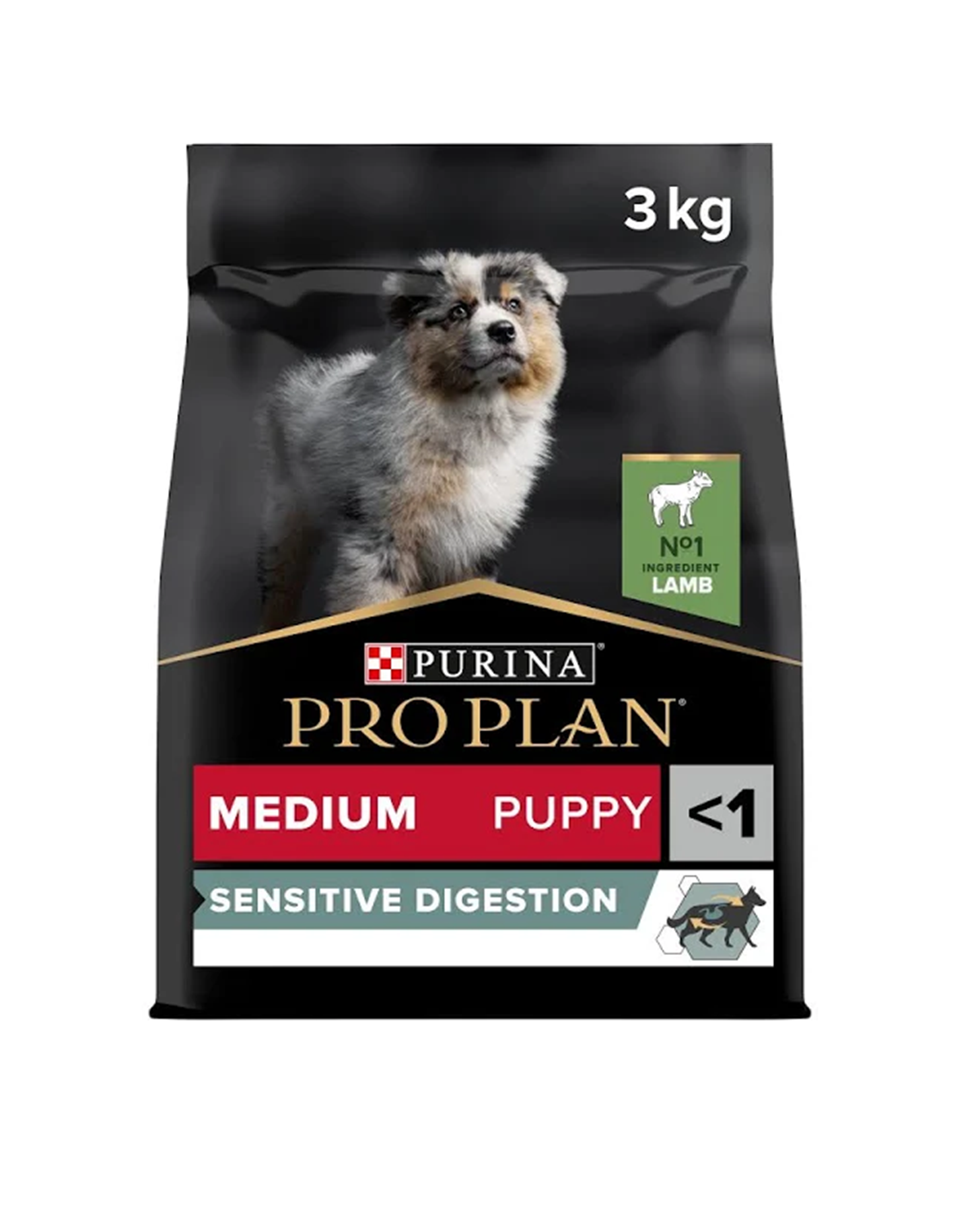 Pro Plan Medium Puppy Sensitive Digestion Kuzulu ve Pirinçli Orta Irk Yavru Köpek Maması 3kg