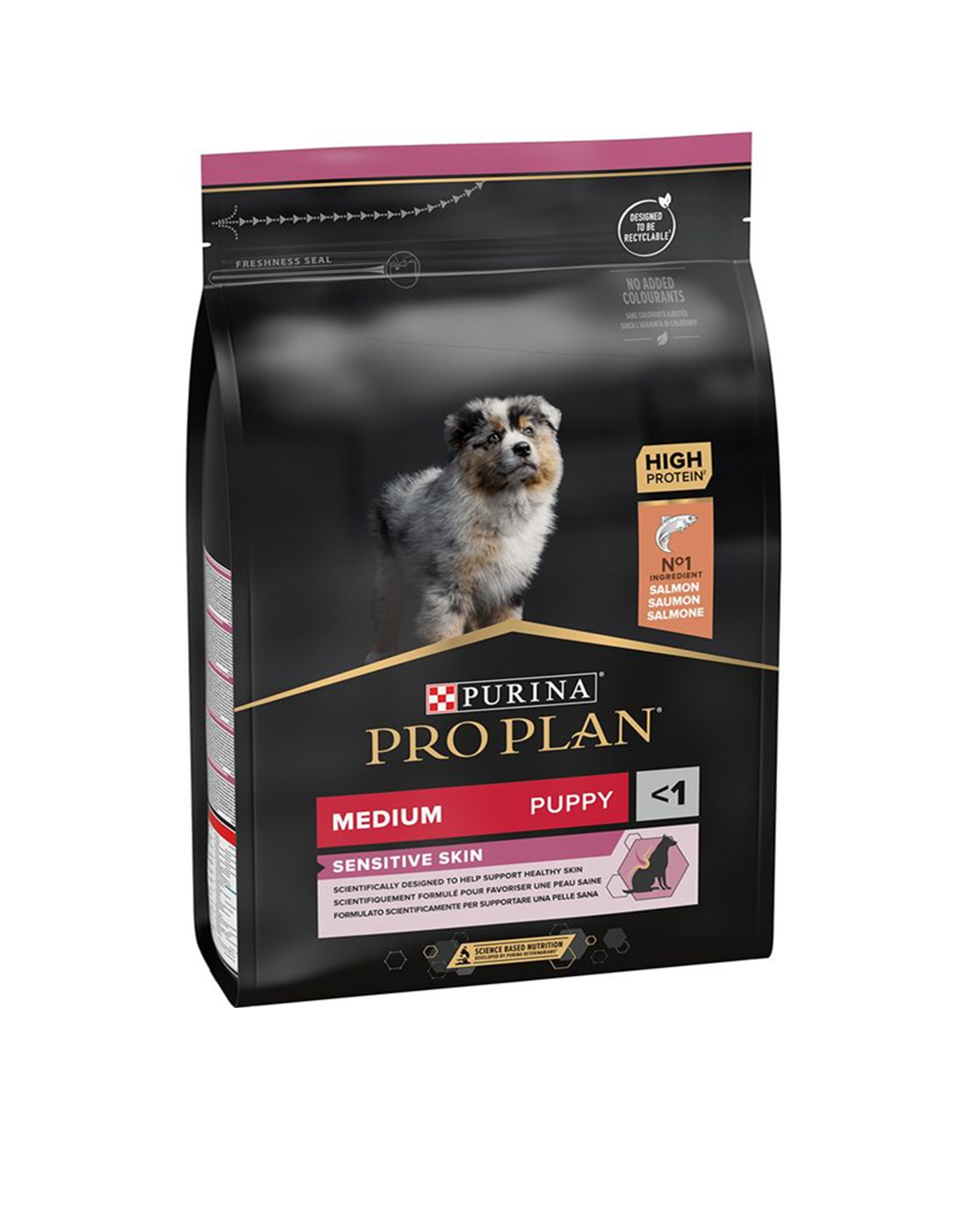 Pro Plan Medium Puppy Sensitive Skin Somonlu ve Pirinçli Orta Irk Yavru Köpek Maması 3kg