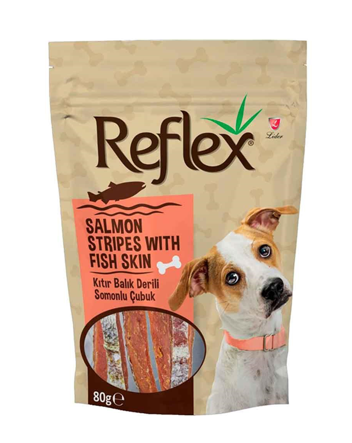 Reflex Kıtır Balık Derili Somonlu Köpek Ödül Çubuğu 80 Gr