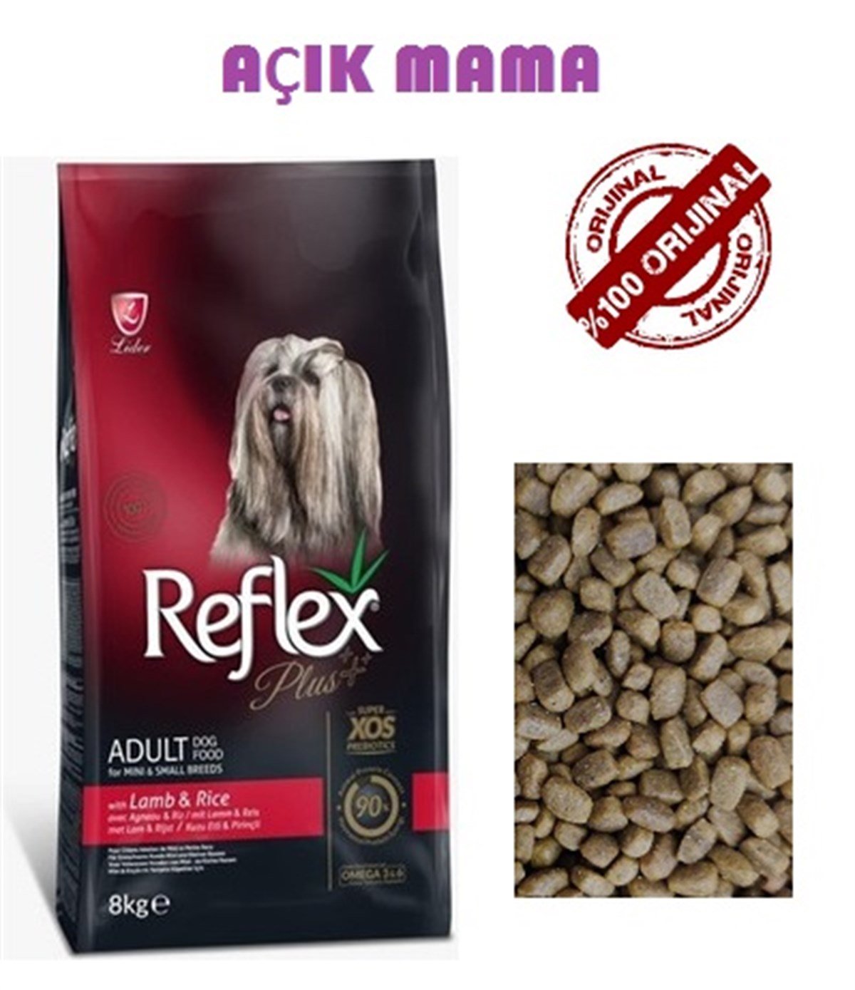 REFLEX PLUS MİNİ IRK KUZULU YETİŞKİN KÖPEK 1 KG AÇIK MAMA