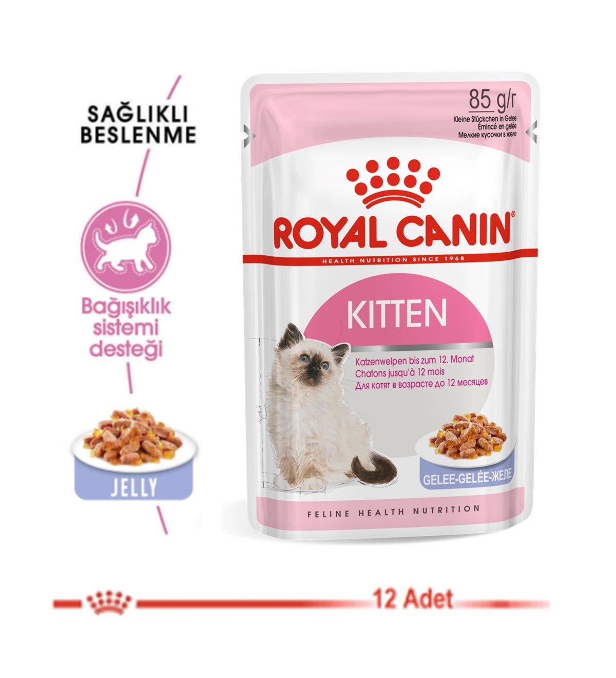 Royal Canin Kitten Jelly 85 Gr X 12 Adet