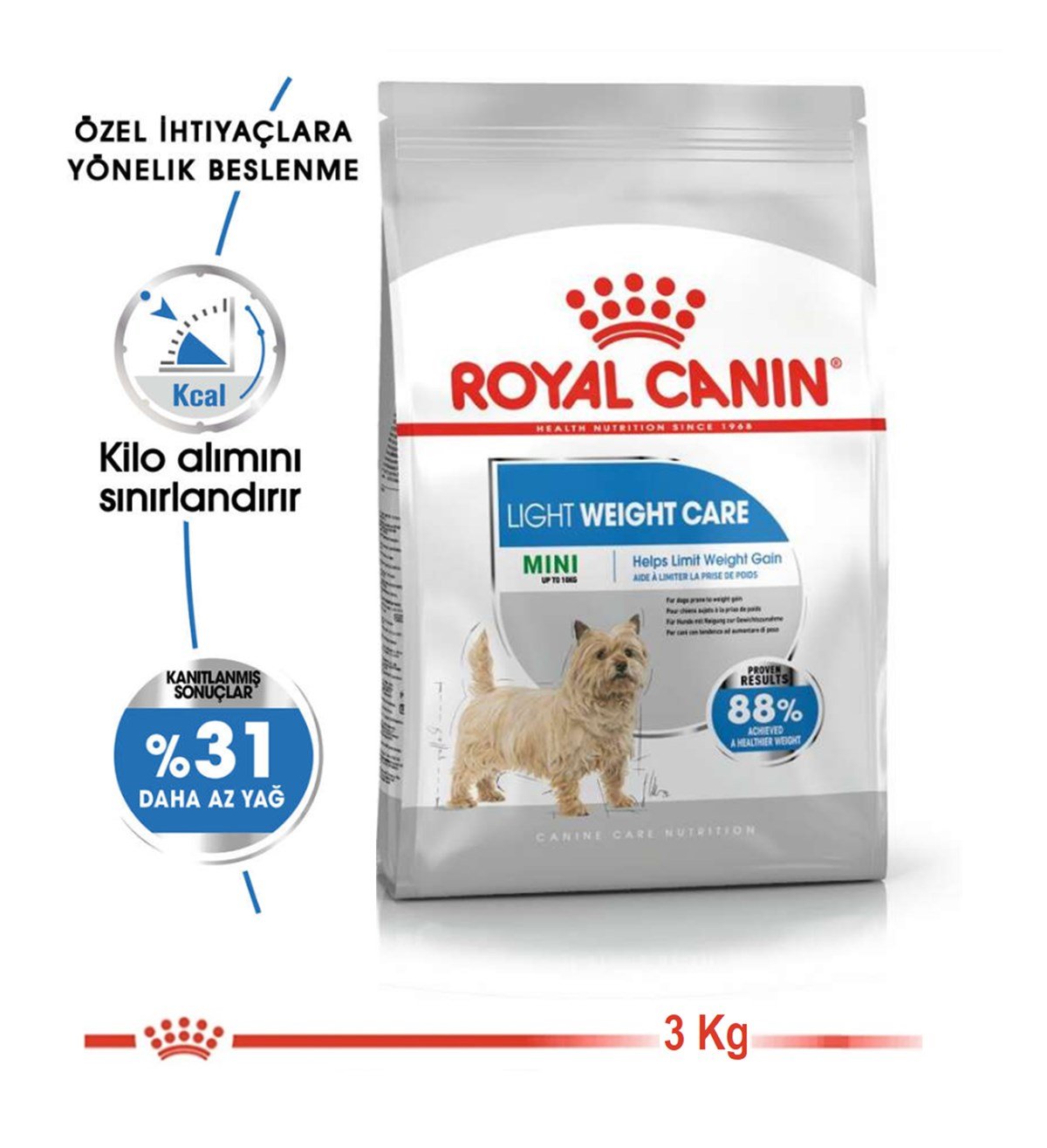 Royal Canin Mini Light Küçük Irk Kilolu Yetişkin Köpek Maması 3 Kg