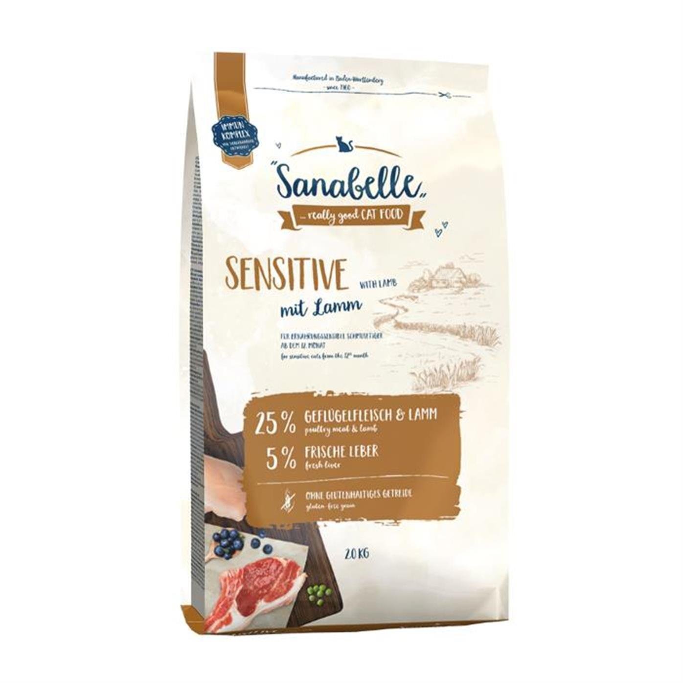 Sanabelle Sensitive Kuzu Etli 2 Kg Yetişkin Kuru Kedi Maması