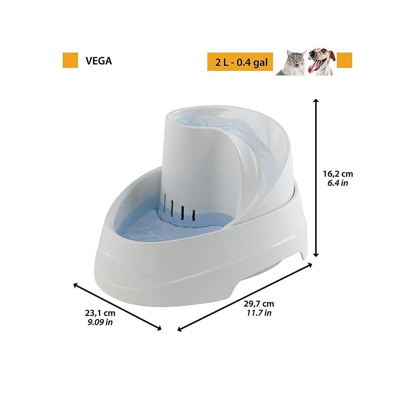 Vega Otomatik Şelale Kedi Su Kabı