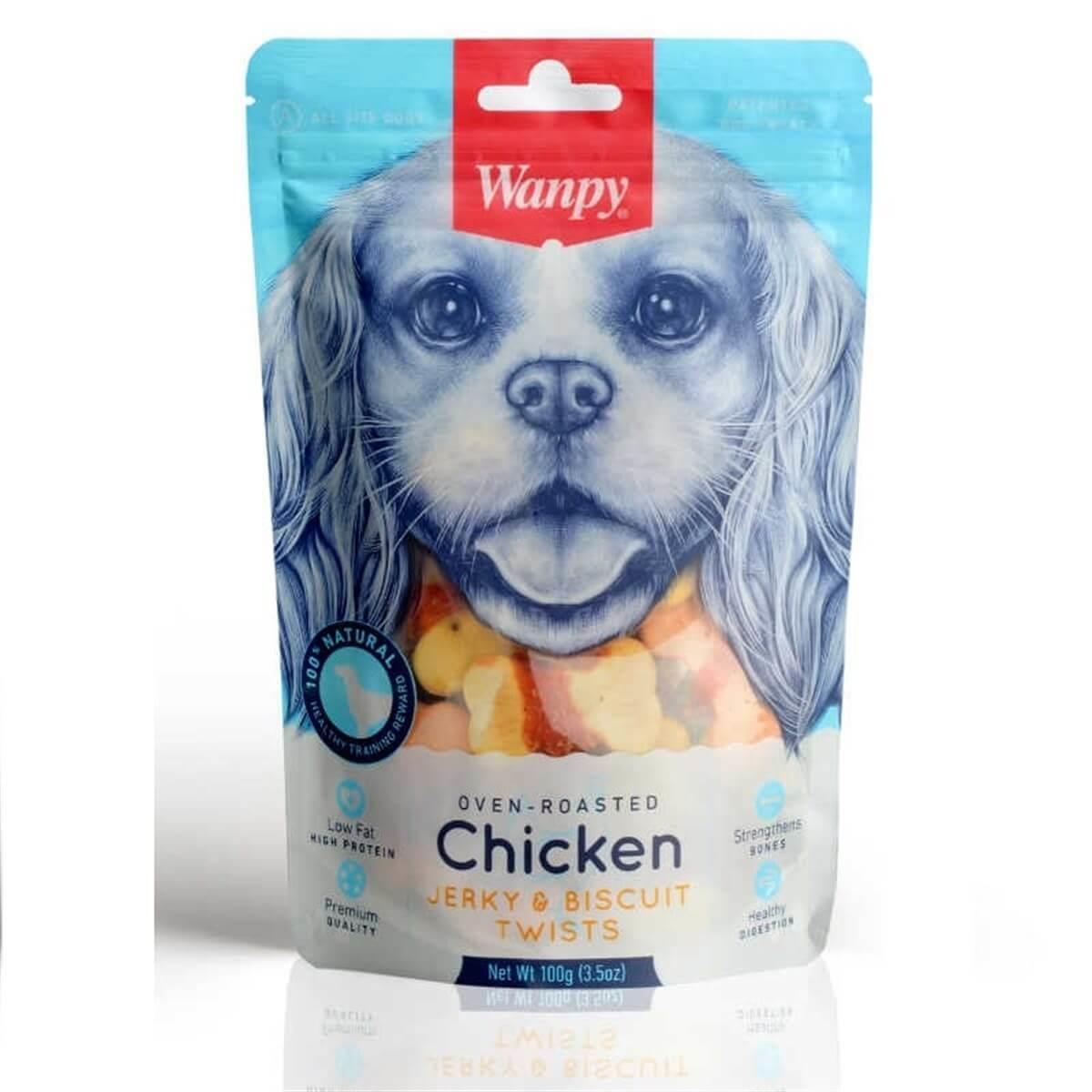 Wanpy Bisküvi Üzeri Tavuk Sargılı Köpek Ödülü 100gr