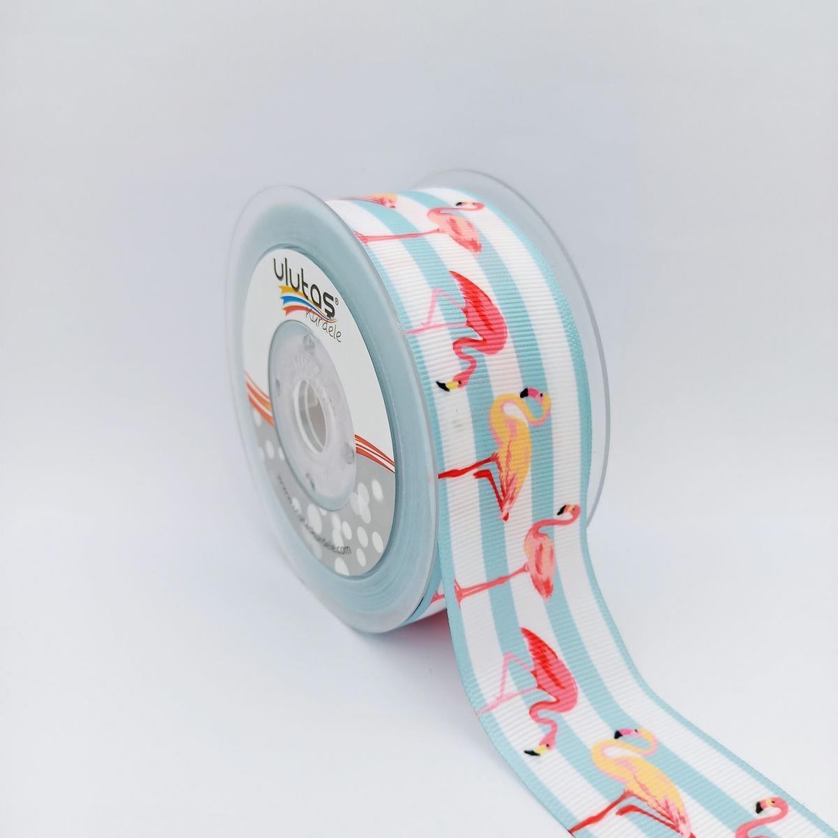 Flamingo Renkli 4 Cm Grogren Kurdele 5 Mt