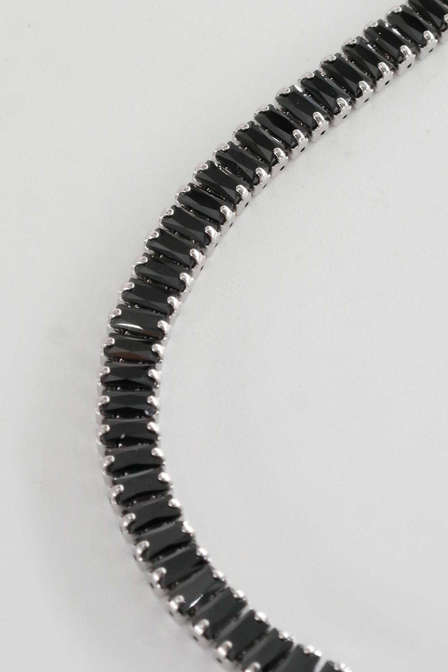 Kadın 316 L Çelik Vip Seri Antialerjik Baget Zirkon Taşlı Su Yolu Bileklik  Ölçüleri 17cm + 3 cm uzatma 5 MM Taş Boyutu