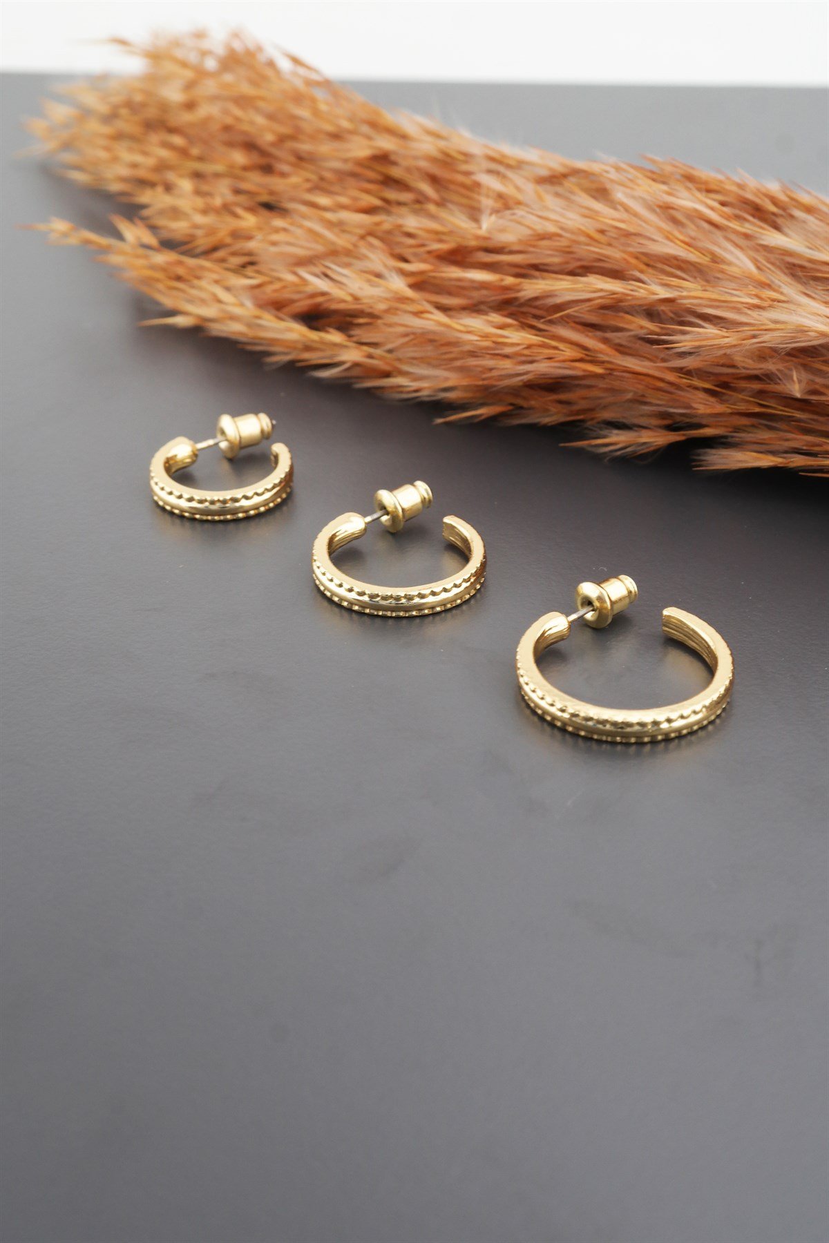 Kadın Basic 3 Boy 3'lü küpe Seti